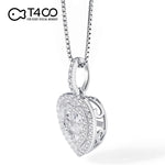 T400 925 Sterling Silver Dancing Stone Cubic ZirconiaPendant Necklace Women