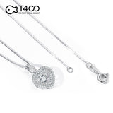 T400 925 Sterling Silver Dancing Stone Cubic ZirconiaPendant Necklace Women