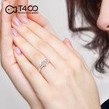 T400 Only You Moissanite Open Ring 925 Sterling Silver Diamond Wedding Gift for Women