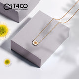 T400 Sunflower 925 Sterling Silver Purity Plant Flowers Necklace for Women Love Gift