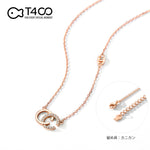 T400 925 Sterling Silver Rose Gold Chic&Cool Pendant Necklace Cubic Zirconia Women