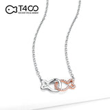 T400 925 Sterling Silver Clownfish Friendship Pendant Necklace with Cubic Zirconia Gift for Women