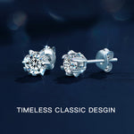 T400 Snowflake Moissanite Stud Earrings 925 Sterling Silver Diamond Wedding Gift for Women
