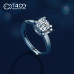 T400 Only You Moissanite Open Ring 925 Sterling Silver Diamond Wedding Gift for Women