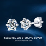 T400 Promise Moissanite Stud Earrings 925 Sterling Silver Diamond Wedding Gift for Women
