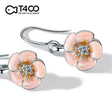 T400 Sakura 925 Sterling Silver Romance Earrings for Women Love Gift
