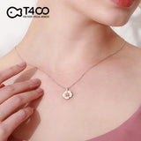 T400 Sakura 925 Sterling Silver Romance Pendant Necklaces for Women Love Gift