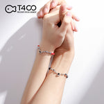 T400 100 Different Languages 925 Sterling Silver Rope Link Bracelet Love Gift for Women Men