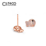 T400 Clownfish 925 Sterling Silver Rose Gold Cubic Zirconia Earrings for Women Love Gift