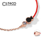 T400 Clownfish Sterling Silver Black Agate Cubic Zirconia Bracelet for Women Love Gift
