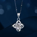 T400 Clover Moissanite Pendant Necklace 925 Sterling Silver 1 Carat Diamond Gift for Women