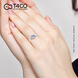T400 Flower Moissanite Open Ring 925 Sterling Silver Diamond Wedding Gift for Women
