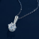T400 Promise Moissanite Pendant Necklace 925 Sterling Silver 1 Carat Diamond Gift for Women