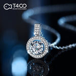 T400 Forever Moissanite Pendant Necklace 925 Sterling Silver 1 Carat Diamond Gift for Women