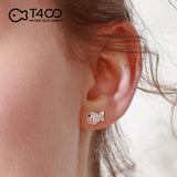 T400 Clownfish 925 Sterling Silver Rose Gold Cubic Zirconia Earrings for Women Love Gift
