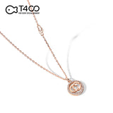 T400 925 Sterling Silver Cubic Zirconia Chic&Cool Pendant Necklace Love Gift