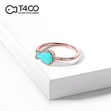 T400 Amazonite Clownfish 925 Sterling Silver Open Ring for Women Love Gift