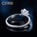 T400 Promise Moissanite Open Ring 925 Sterling Silver Diamond Wedding Gift for Women