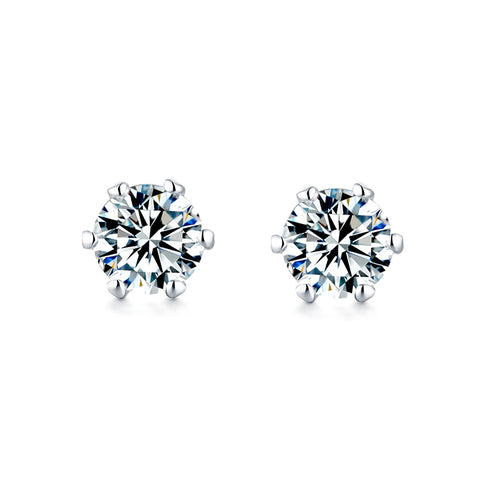 T400 Promise Moissanite Stud Earrings 925 Sterling Silver Diamond Wedding Gift for Women