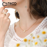 T400 Sunflower 925 Sterling Silver Purity Plant Flowers Necklace for Women Love Gift