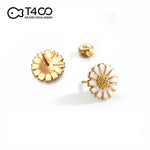 T400 Sunflower 925 Sterling Silver Plant Flowers Jewelrey Set for Women Love Gift