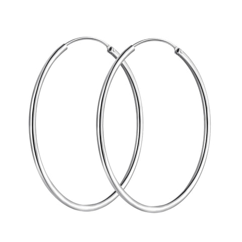 T400 925 Sterling Silver Gold Rosegold Hoop Earrings Large and Small Thin Lightweight Hoops Birthday Gift for Women Girls