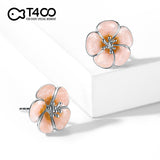 T400 Sakura 925 Sterling Silver Romance Earrings Eardrops for Women Love Gift