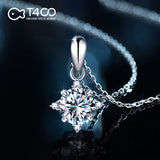 T400 Star Moissanite Pendant Necklace 925 Sterling Silver 1 Carat Diamond Gift for Women